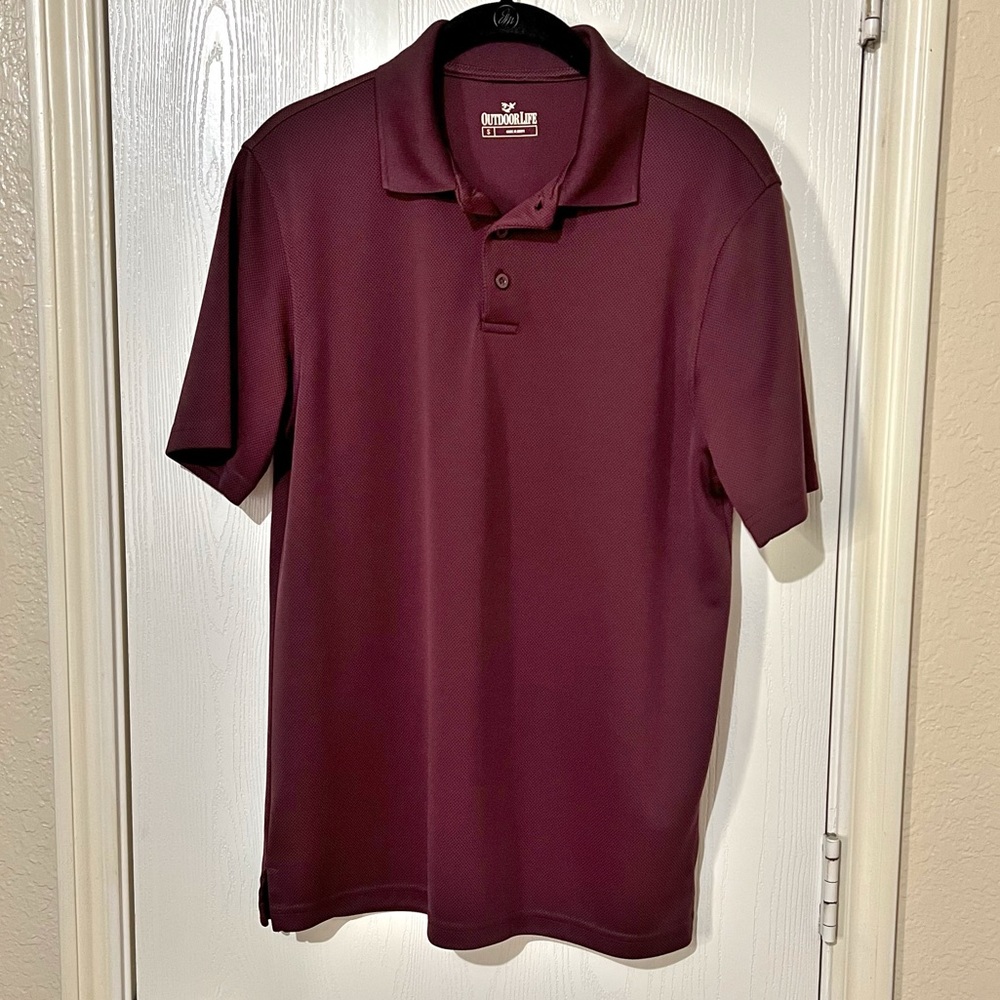 [OutDoor Life] Burgundy Shorts Sleeve Polo Shirt